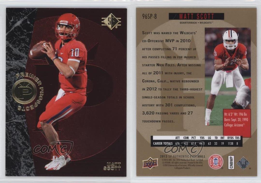 2013 SP Authentic 1996 SP Design Matt Scott #96SP-8 Rookie RC - Bild 3 von 4