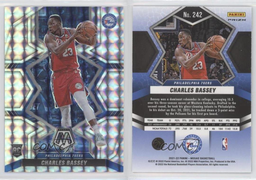 2021-22 Panini Mosaic Rookies Mosaic Prizm Charles Bassey