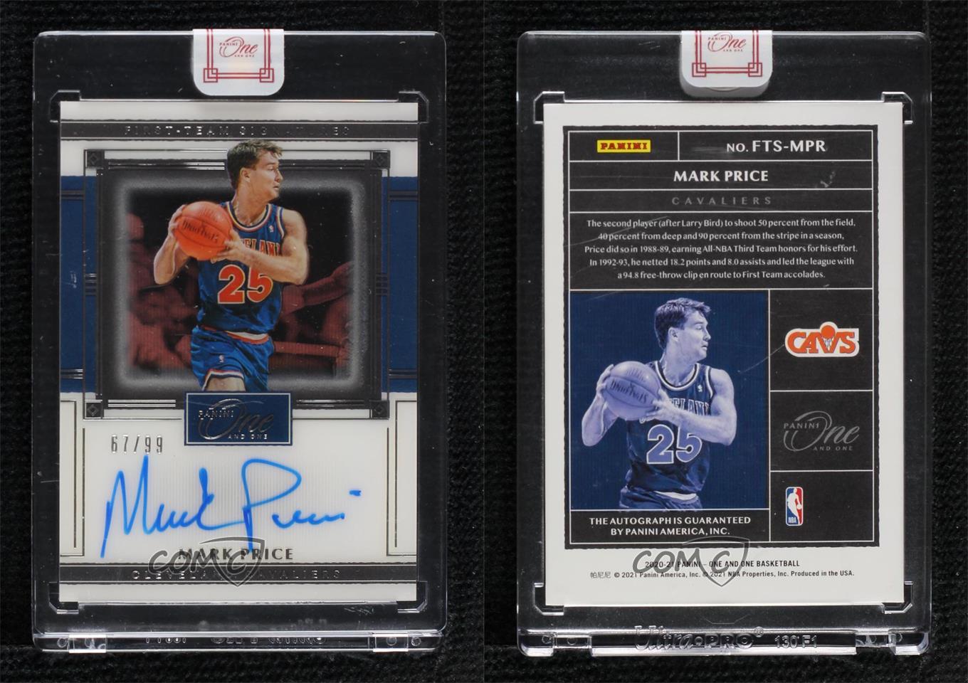 Panini One and One First-Team Signatures 2020-21/99 Mark Price #FTS-MPR automático - Imagen 3 de 3