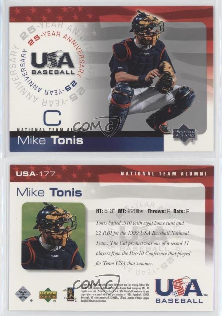 2004 Upper Deck USA Baseball 25-Year Anniversary Mike Tonis #USA-177 - Bild 3 von 3