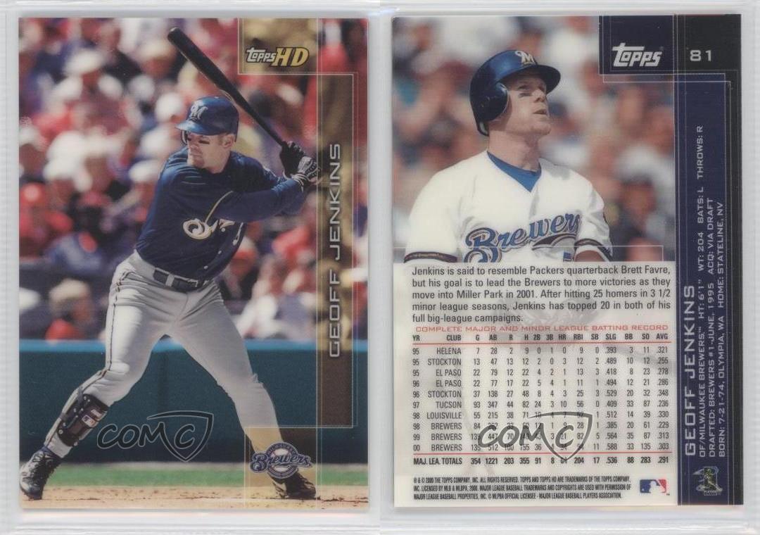 2001 Topps HD Geoff Jenkins #81 - Picture 3 of 4