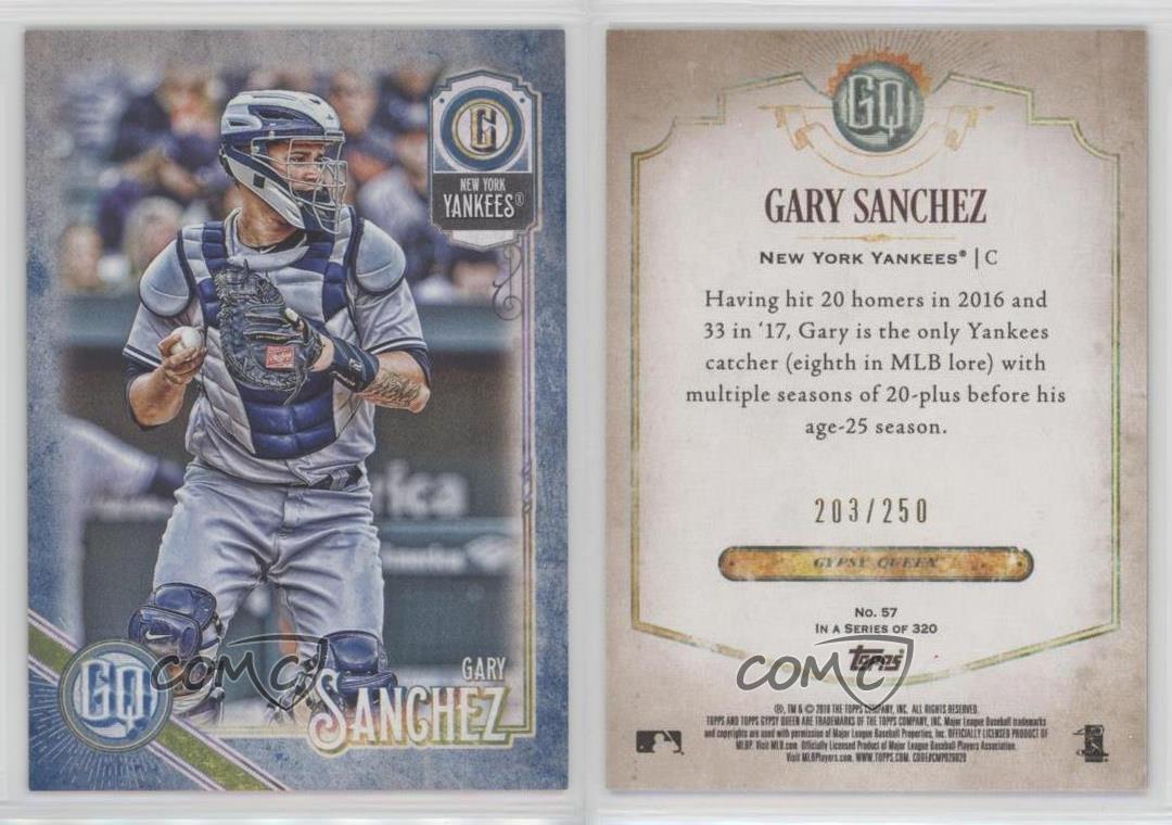 2018 Topps Gypsy Queen Indigo /250 Gary Sanchez officiel #57