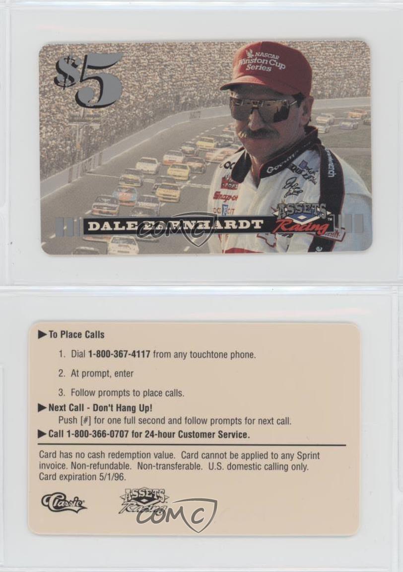 1995 Assets Racing $5 Phone Cards Without Serial Number Dale Earnhardt HOF - Picture 3 of 3