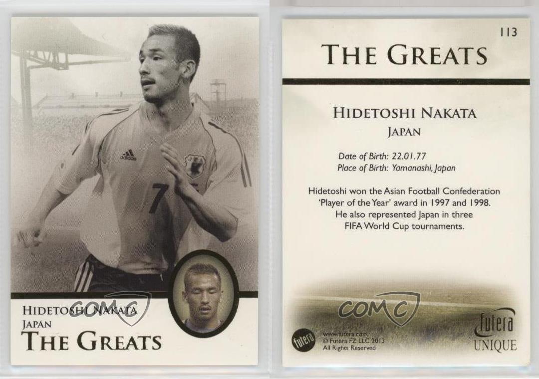 2013 Futera World Football Unique Hidetoshi Nakata #113 - Picture 3 of 3