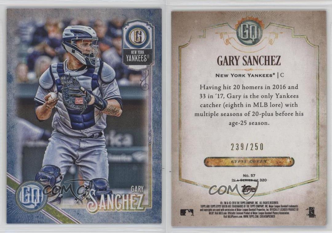 2018 ventes exceptionnelles Topps Gypsy Queen Indigo /250 Gary Sanchez #57