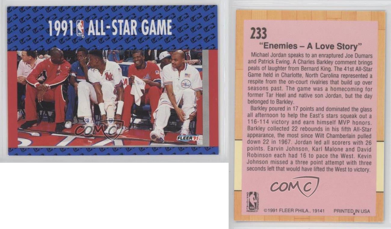 1991-92 Fleer All-Star Game Michael Jordan Joe Dumars Patrick Ewing Bernard King