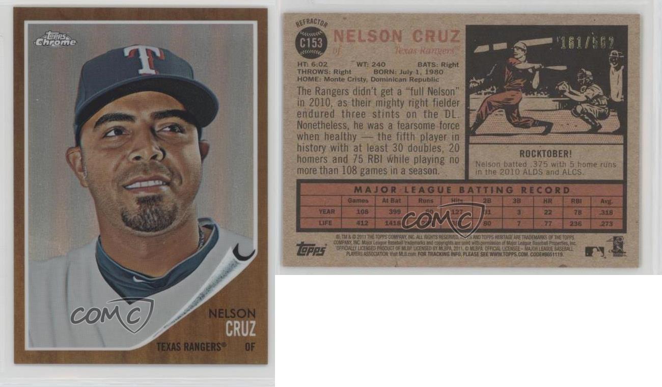 2011 Chrome Heritage NELSON CRUZ 337/562 Texas Rangers *MR30