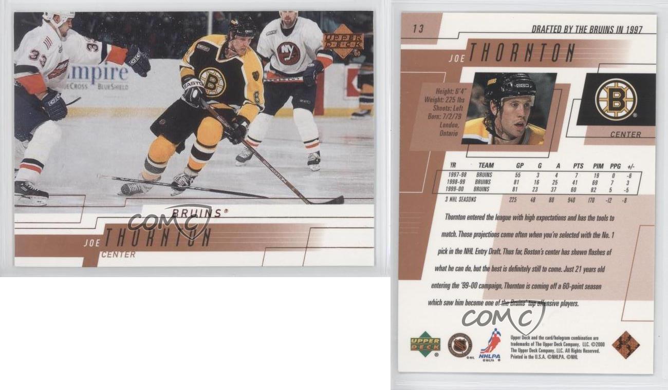 2000-01 Upper Deck #13 Joe Thornton-Boston Bruins 
