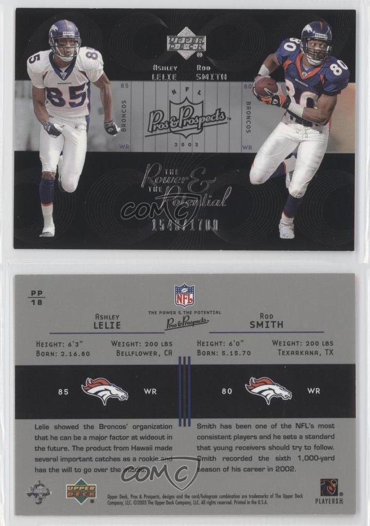 2003 Pros & Prospects The Power and Potential /1700 Ashley Lelie Rod Smith - Picture 4 of 4