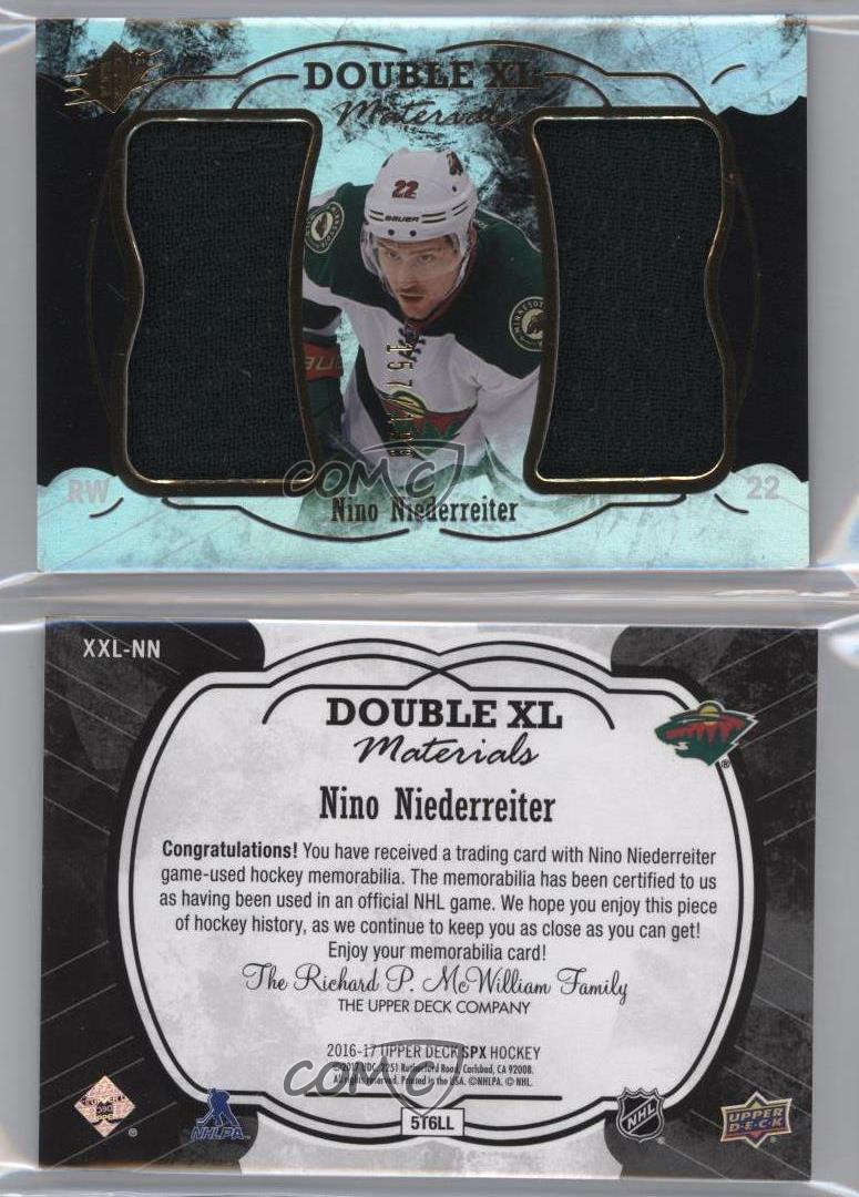 2016-17 SPx Double XL Materials /199 Nino Niederreiter #XXL-NN