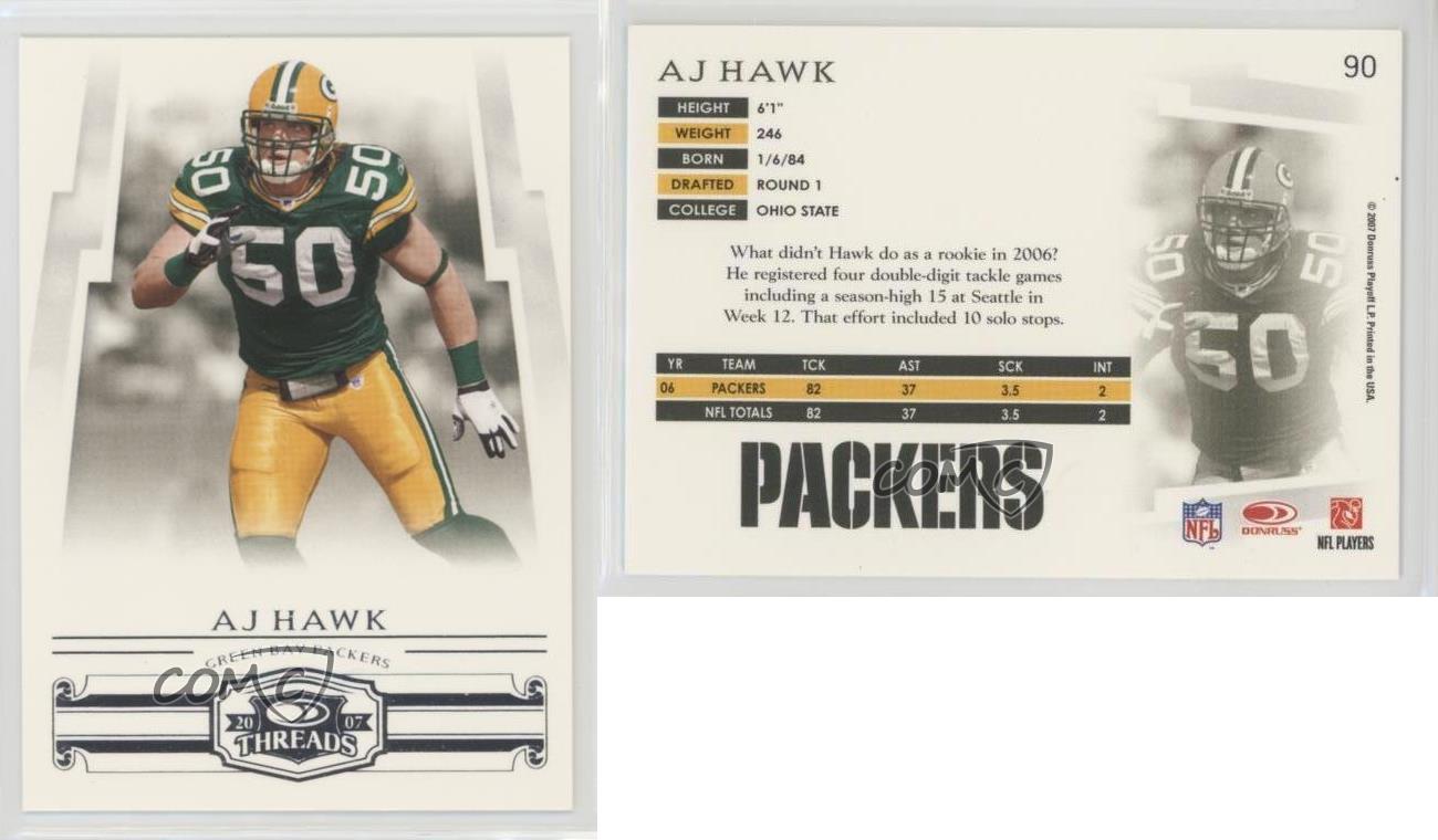 Donruss Threads expédition AJ Hawk 2007 #90