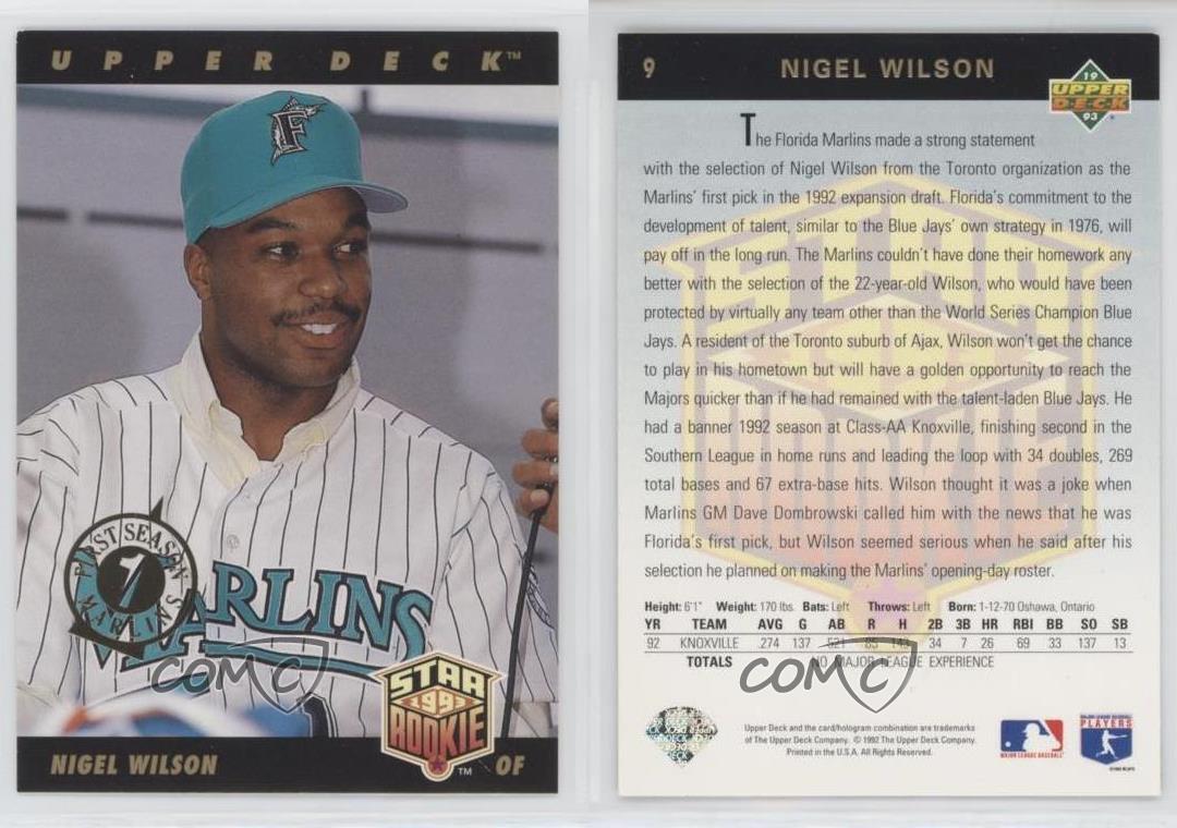  1993 Upper Deck #9 Nigel Wilson NM-MT Florida Marlins