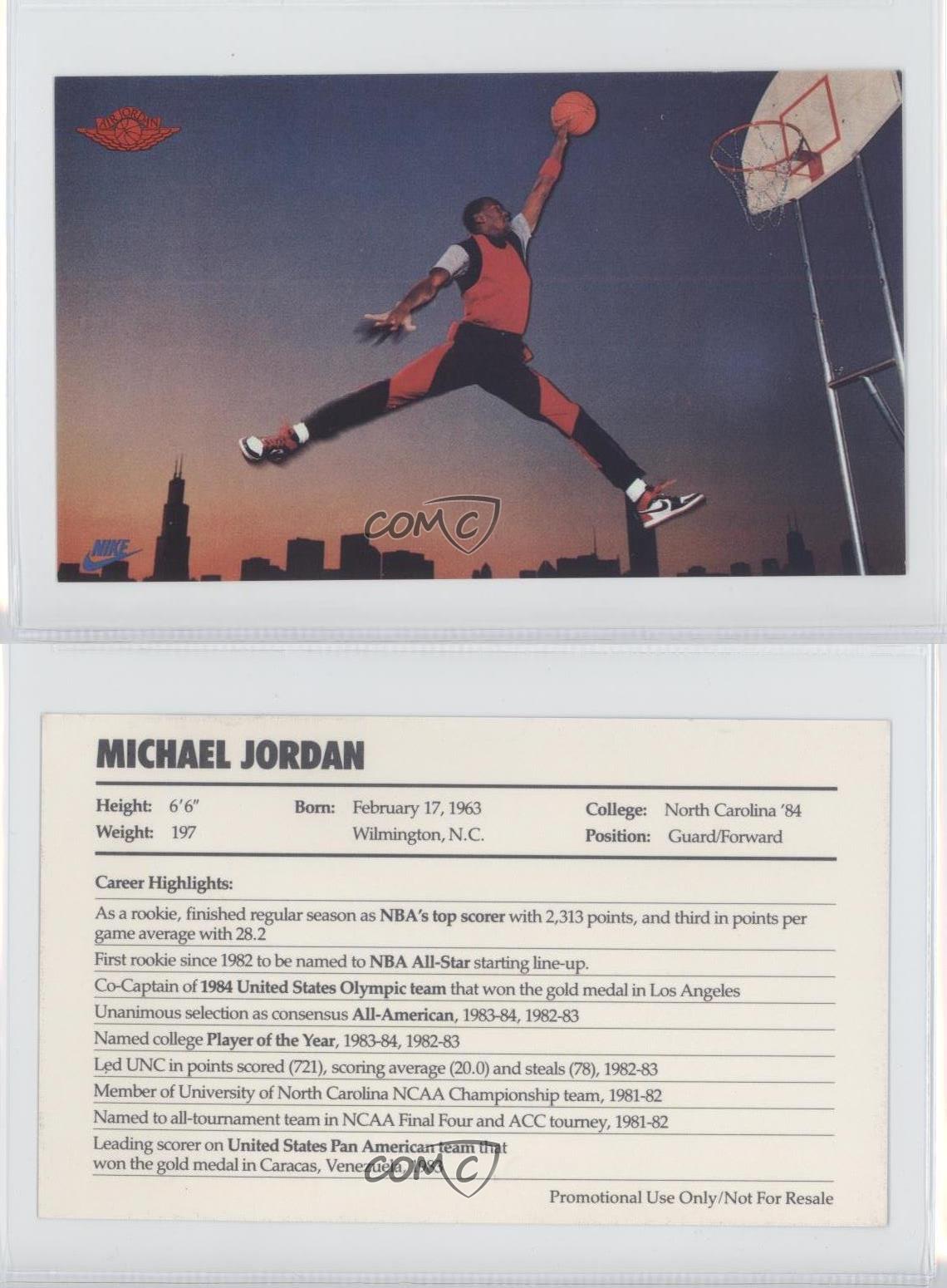 1985-86 Nike Air Promo #MIJO Michael Jordan Chicago Bulls ...