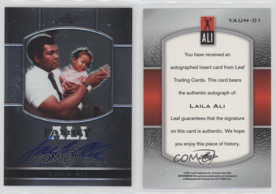 2011 Leaf Metal Ali Family Auto Laila Ali #YAUM-01 Auto - Picture 3 of 3