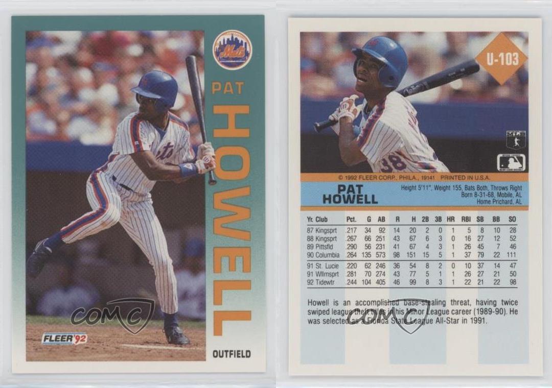 1992 Fleer Update Pat Howell #U-103 Rookie RC - Picture 3 of 4