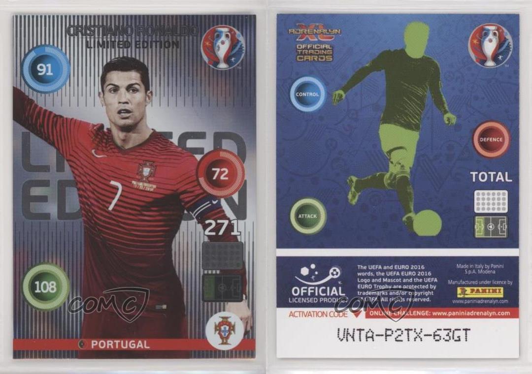 2016 Panini Adrenalyn XL UEFA Euro 2016 Limited Edition Cristiano Ronaldo