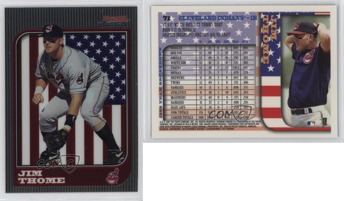 1997 Bowman Chrome International Jim Thome #71 HOF