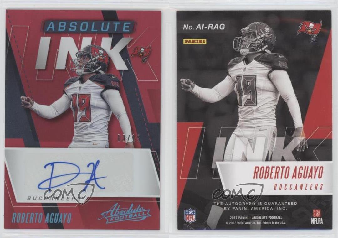 ROBERTO AGUAYO 2017 Absolute #/25 Ink AUTO Gold #AI-RAG Buccaneers Signed  Card*