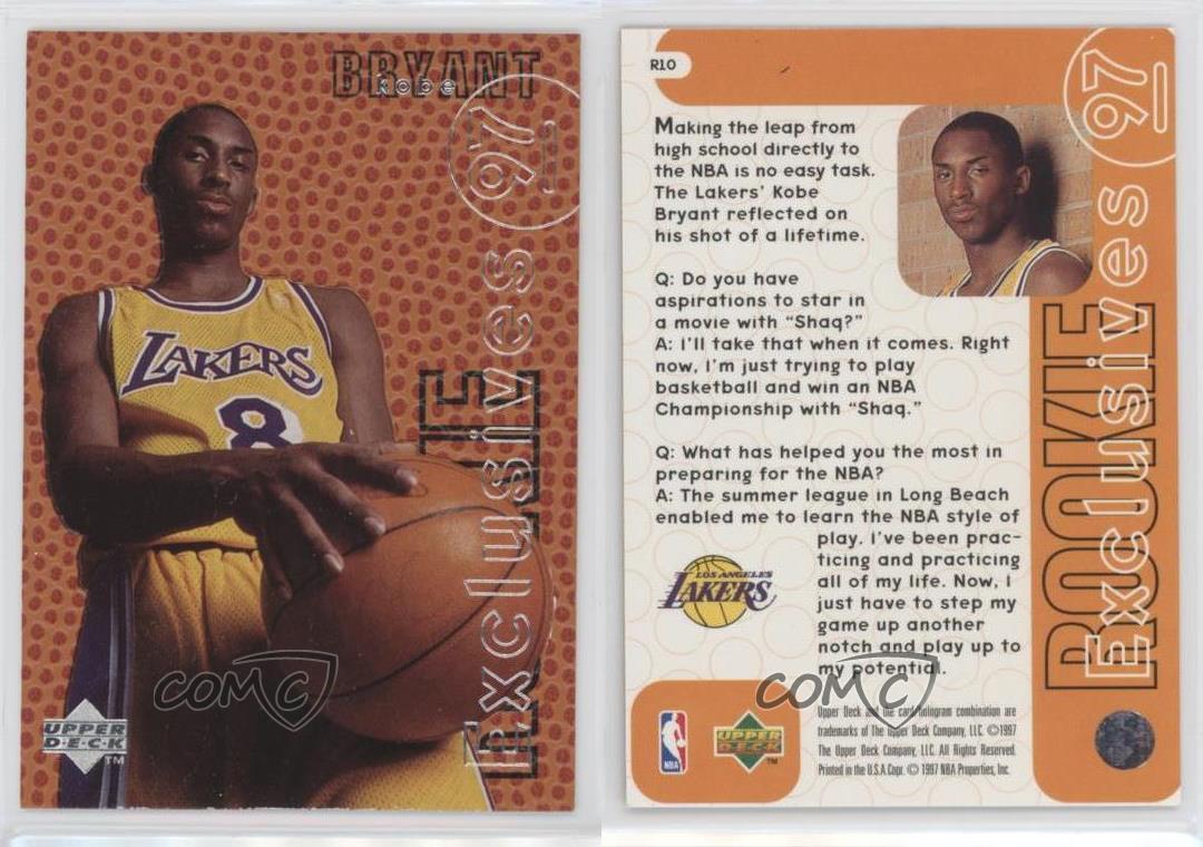 1996-97 Upper Deck Rookie Exclusives Kobe Bryant #R10 Rookie RC 