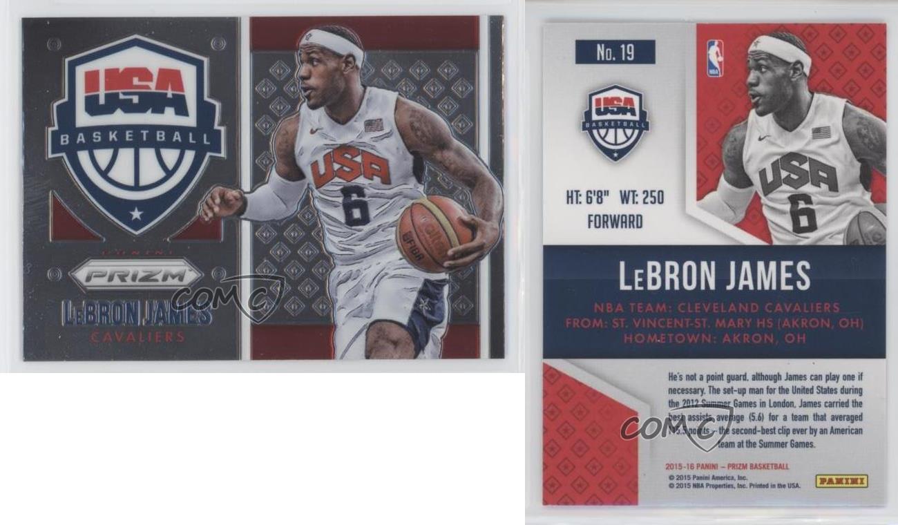2015-16 Panini Prizm USA Basketball LeBron James #19 | eBay
