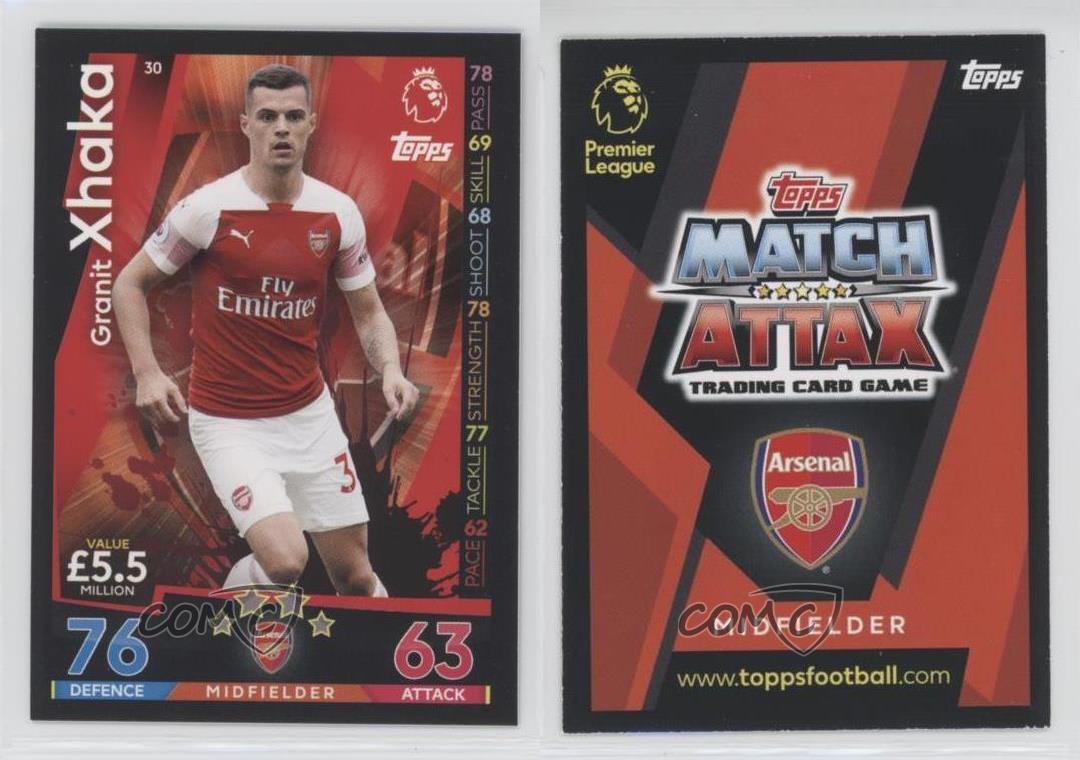 EPL Match Attax 2018/19 30 x Base Trading Cards