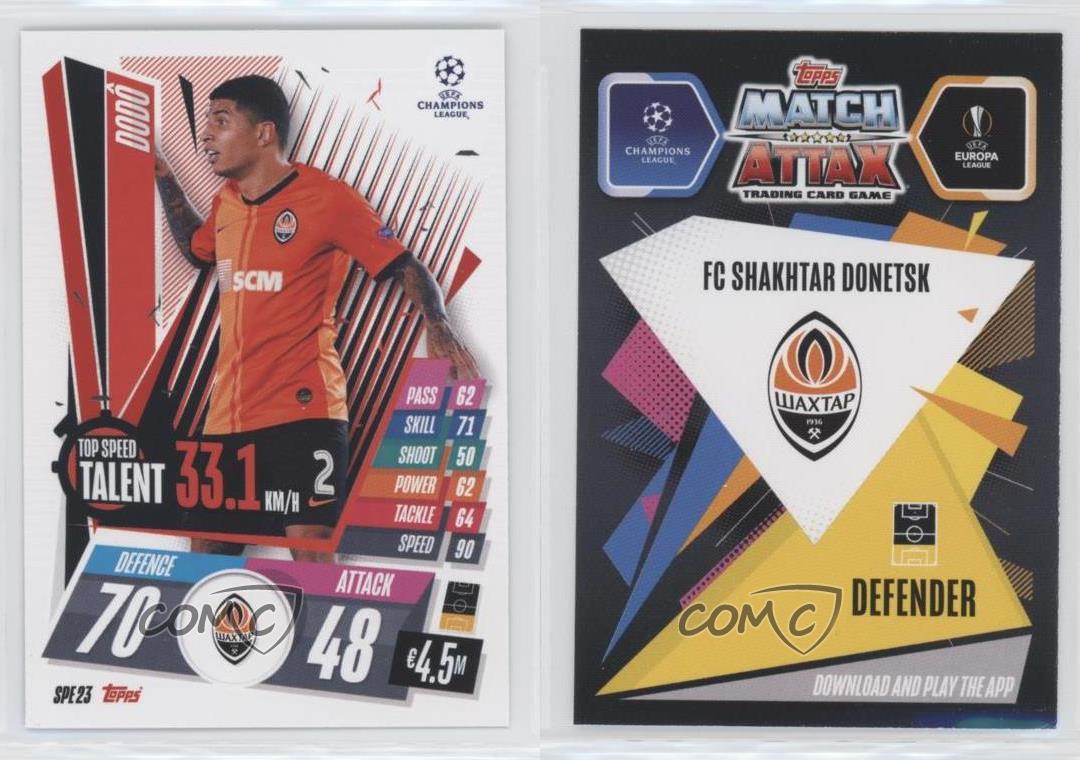 2020-21 Topps Match Attax UCL Extra Top Speed Talent Dodo #SPE23 - Picture 3 of 4