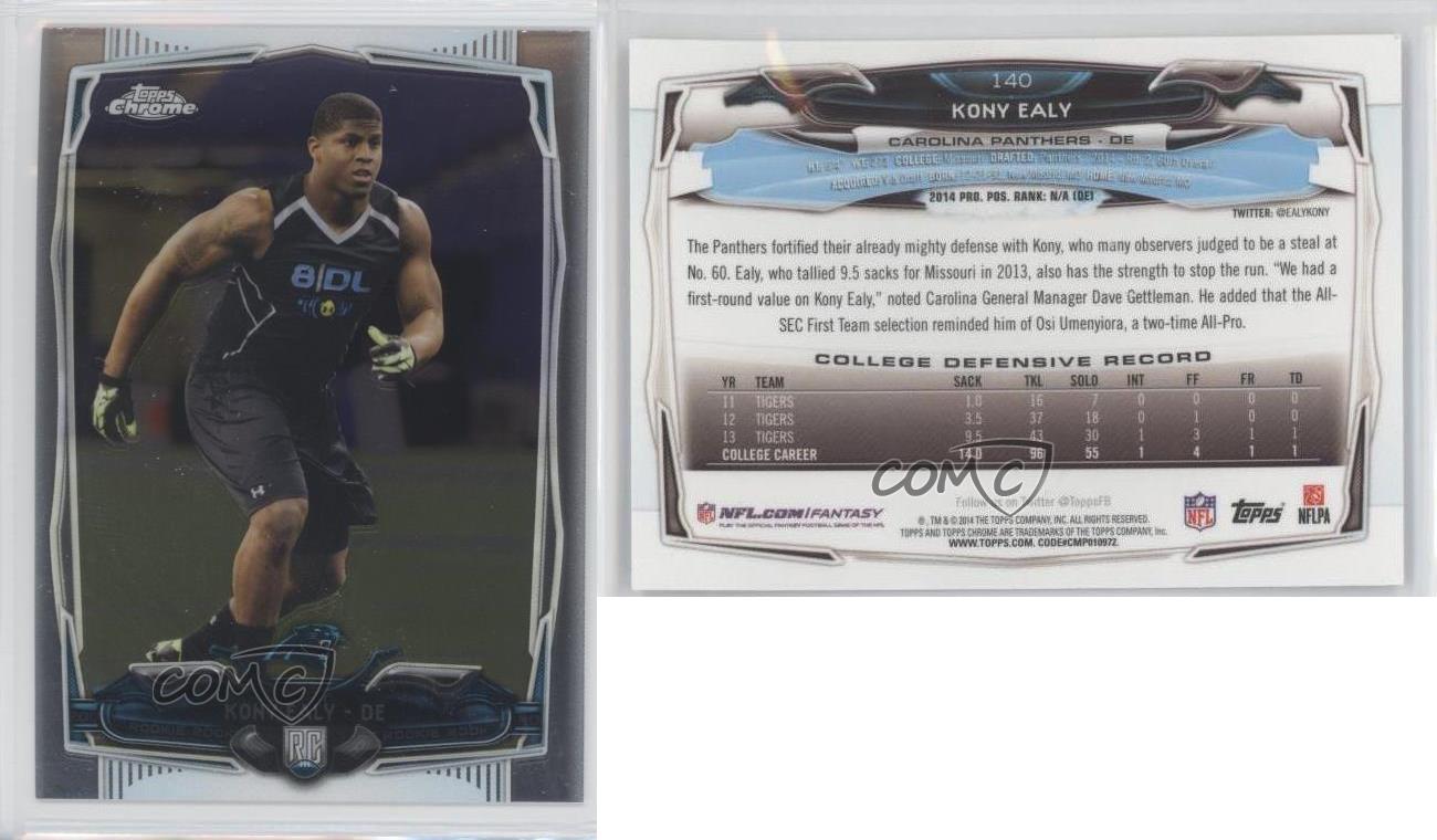 2014 Topps Chrome Kony Ealy #140 Rookie RC - Picture 3 of 4