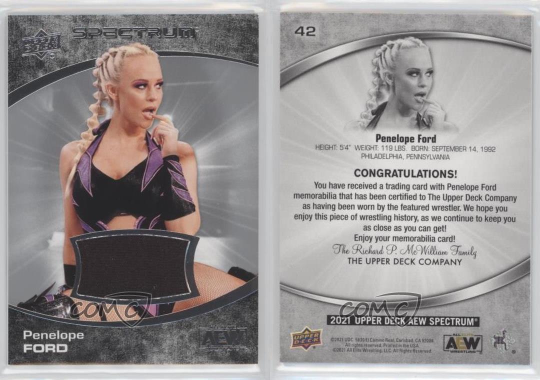 2021 Upper Deck AEW Spectrum Memorabilia Penelope Ford #42 Rookie RC