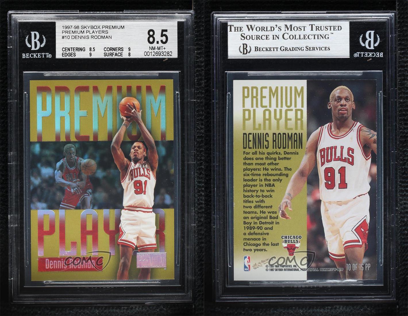 1997-98 Skybox Premium Premium Player Dennis Rodman #10PP BGS 8.5 HOF