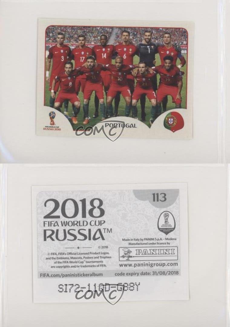 Panini WM 2018 Russia Sticker Mannschaftspaket Portugal Sticker 113-131 