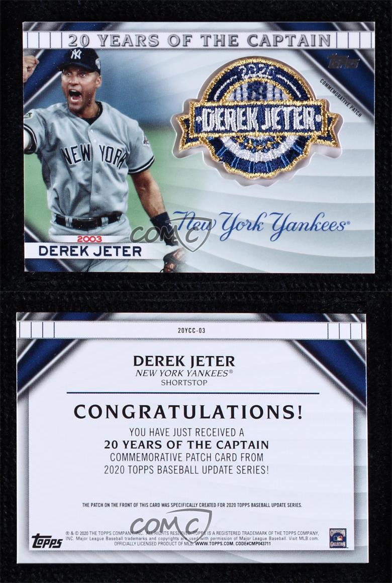 Derek Jeter 2020 Topps Update 20 Years of The Captain Commemorative Patches  #20YCC01