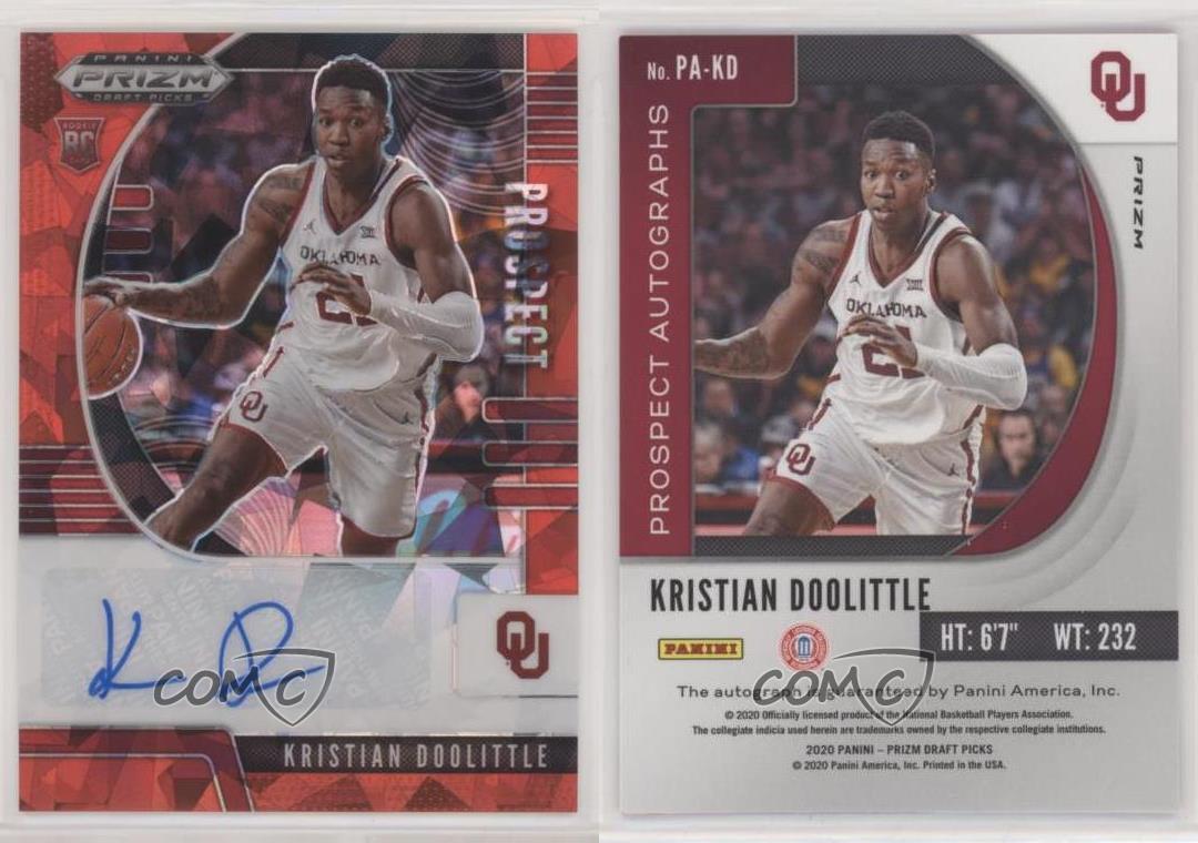 2020-21 Panini Prizm Draft Picks Prospect Red Ice Kristian Doolittle #PA-KD Auto