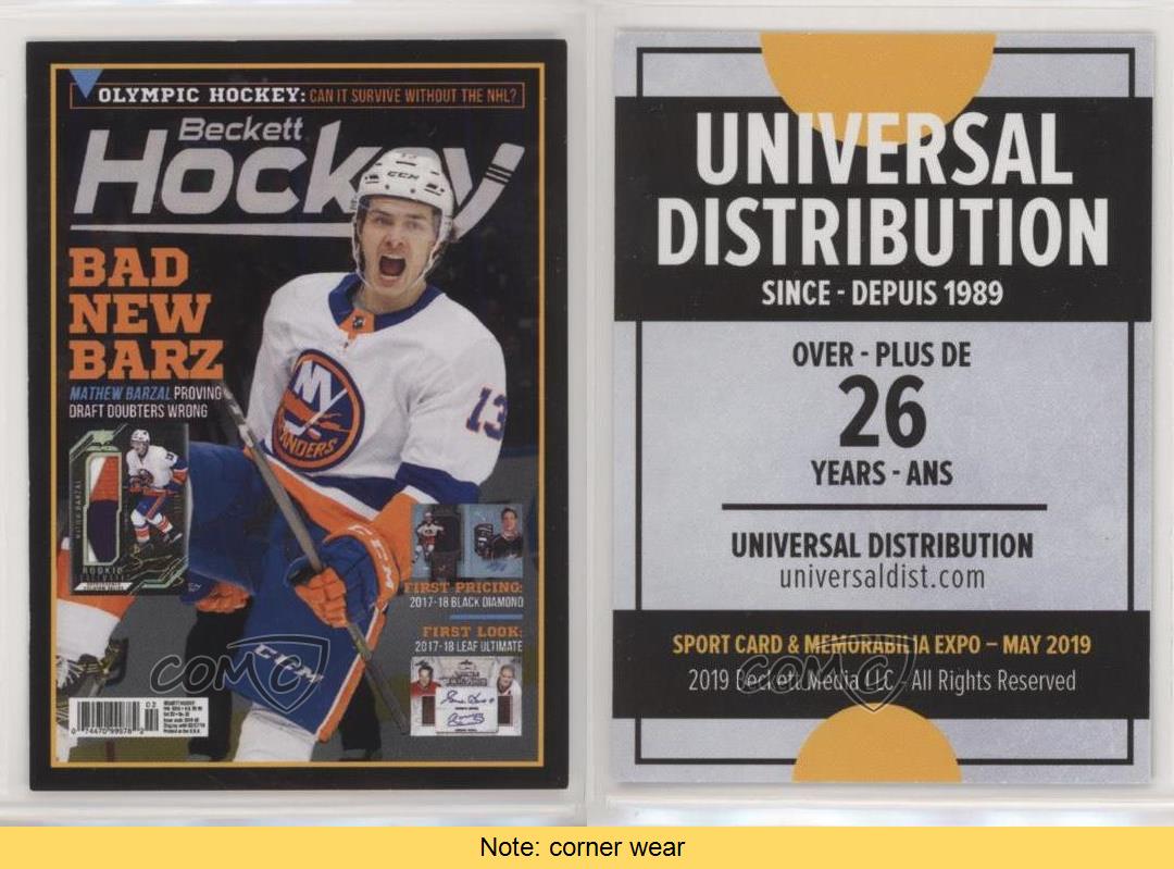 2019 Beckett Covers Sport Card & Memorabilia Expo Mathew Barzal