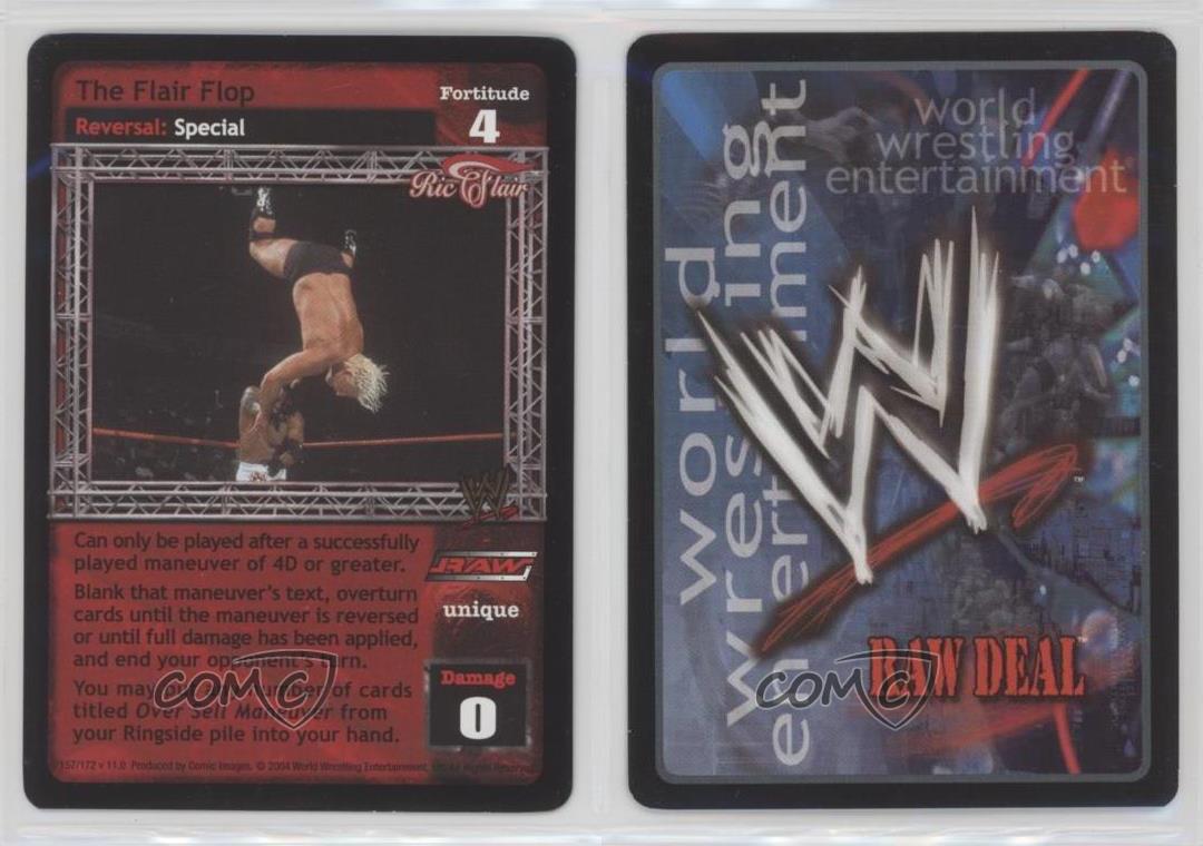 2004 WWE Raw Deal Trading Card Game Expansion 11: Divas Overload Ric Flair - Picture 3 of 3