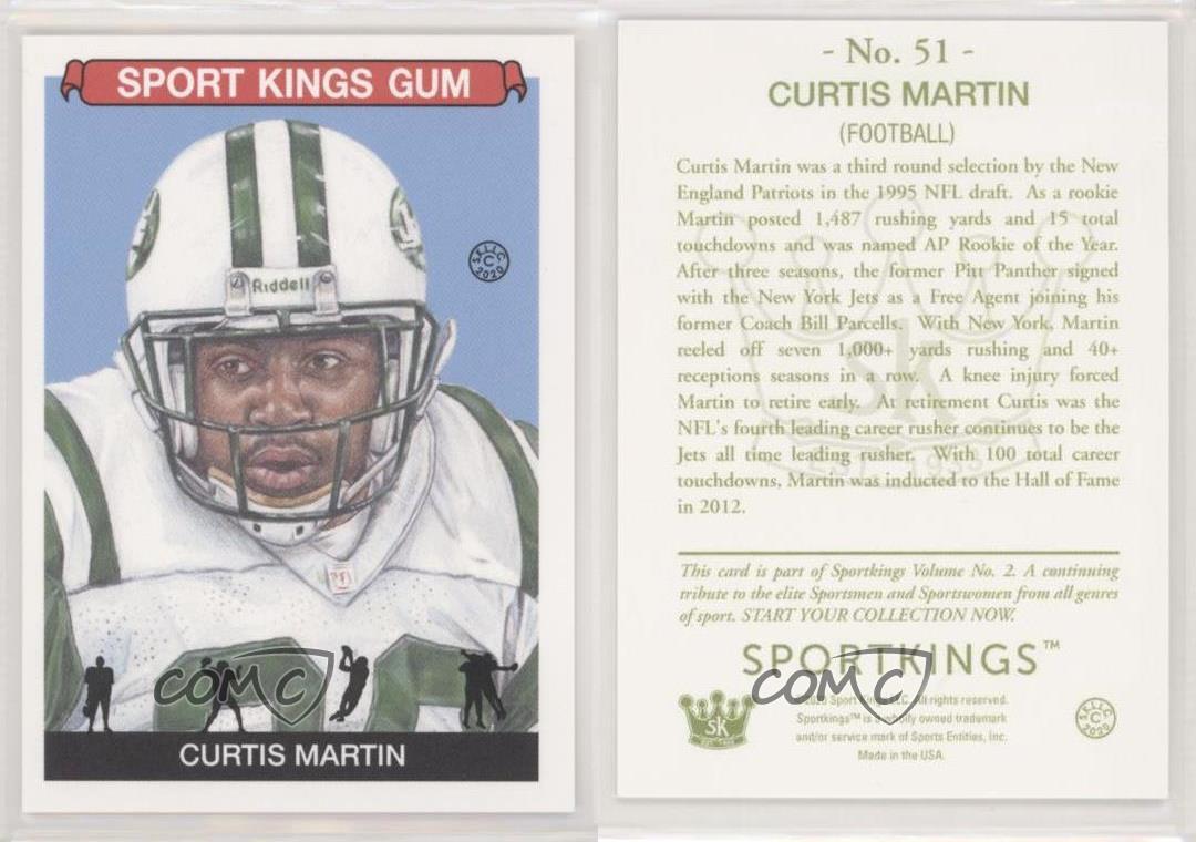 2021 Sportkings Volume 2 Curtis Martin #51 HOF - Picture 3 of 4
