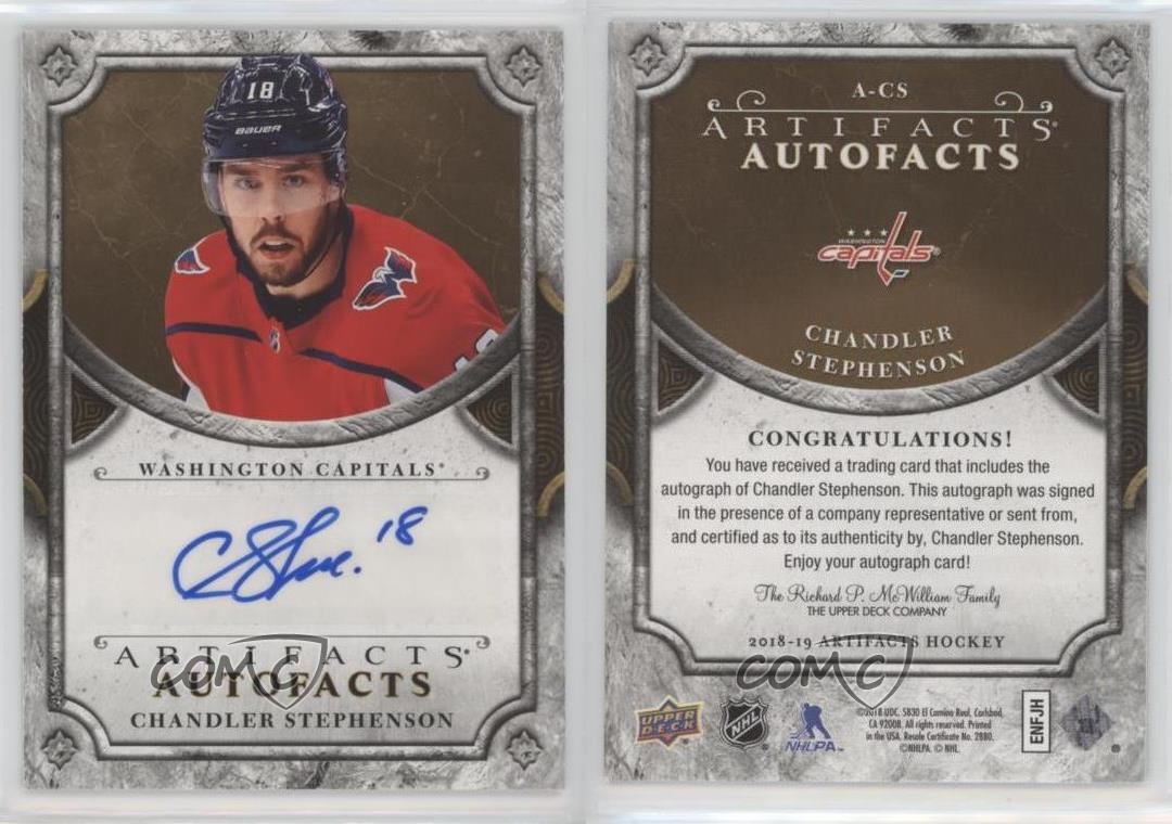 2018-19 Upper Deck Artifacts Autofacts Chandler Stephenson #A-CS Auto