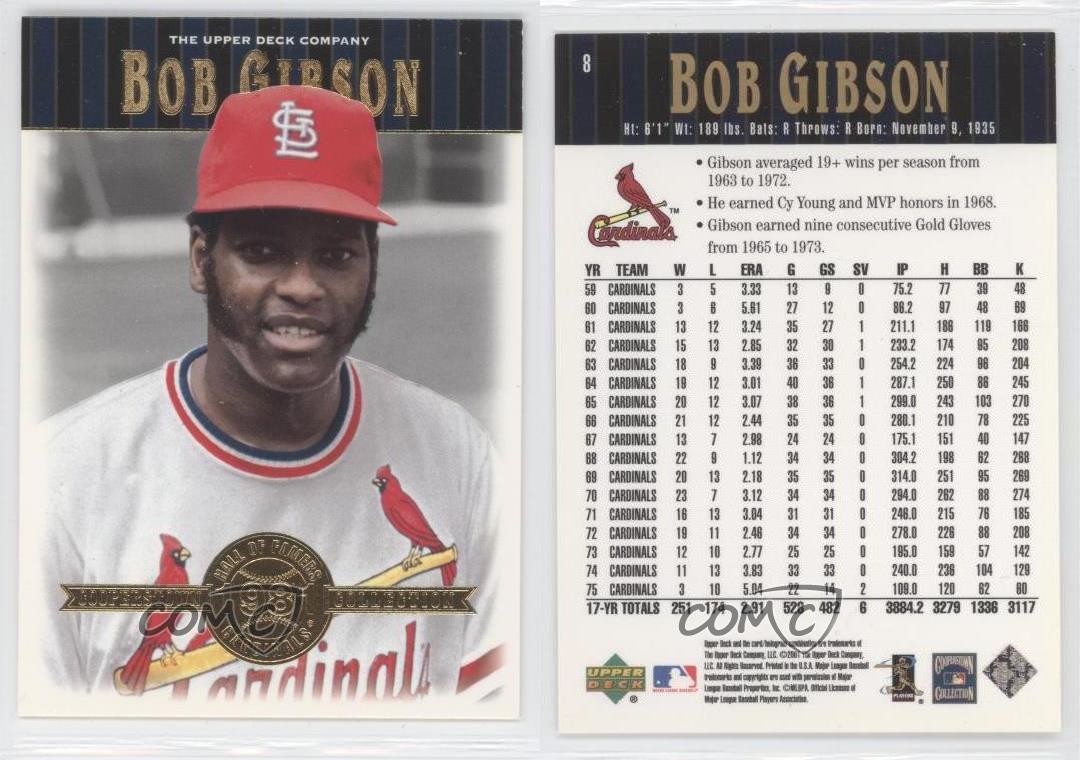 2001 Upper Deck Hall of Famers #8 Bob Gibson St. Louis Cardinals Baseball Card | eBay