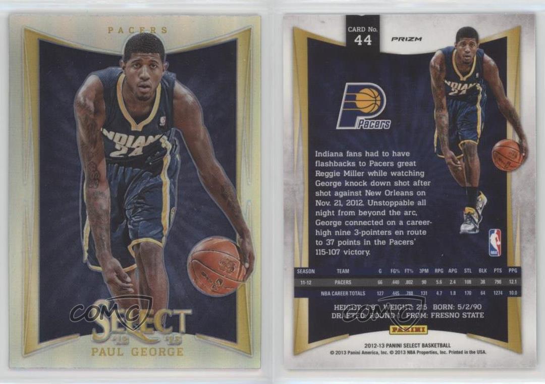 2012-13 Panini Select Silver Prizm Paul George #44 usine