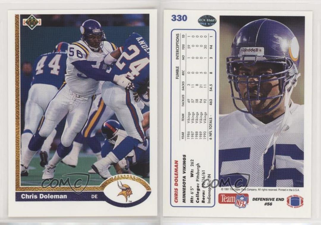 : 1991 Upper Deck #330 Chris Doleman - Minnesota Vikings