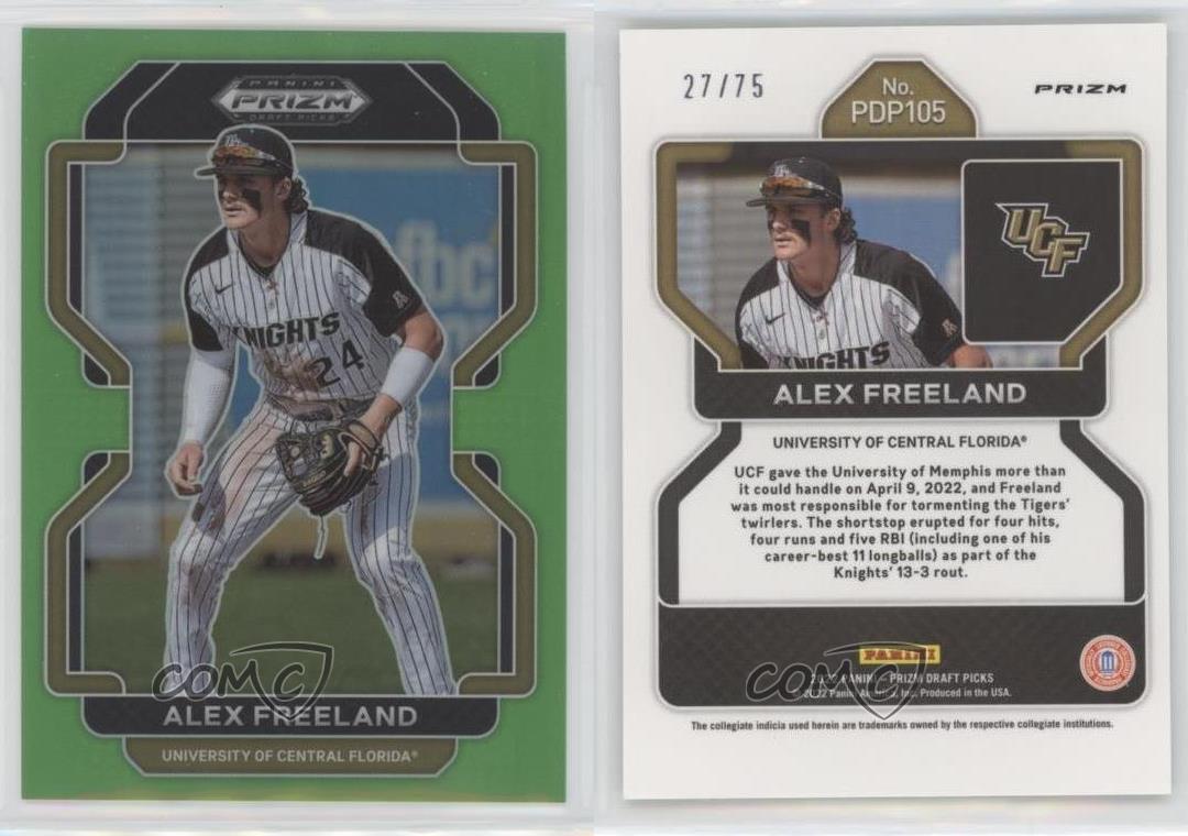Panini Prizm Draft Picks acheter 2022 vert lime Prizm /75 Alex Freeland #PDP105