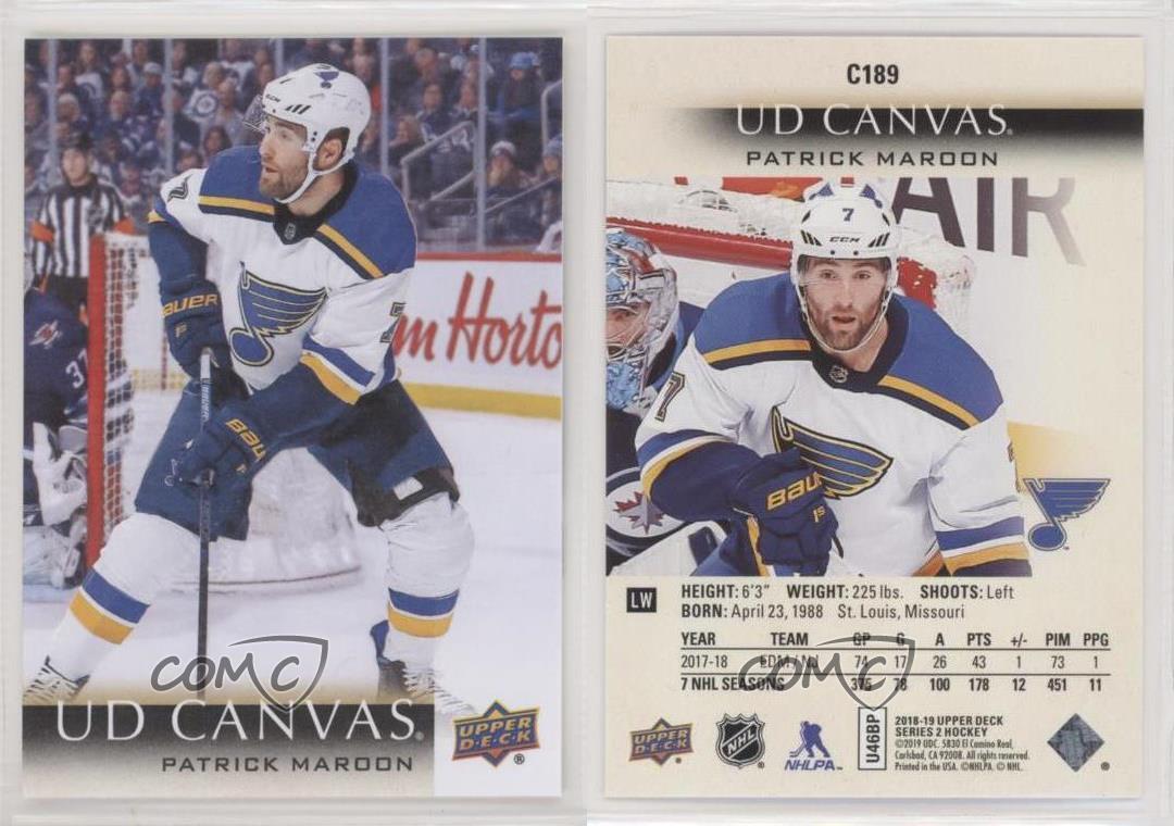 2018-19 Upper Deck UD Canvas Patrick Maroon #C189