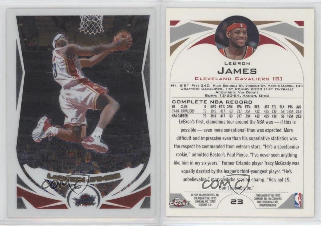 2004-05 Topps Chrome LeBron James #23