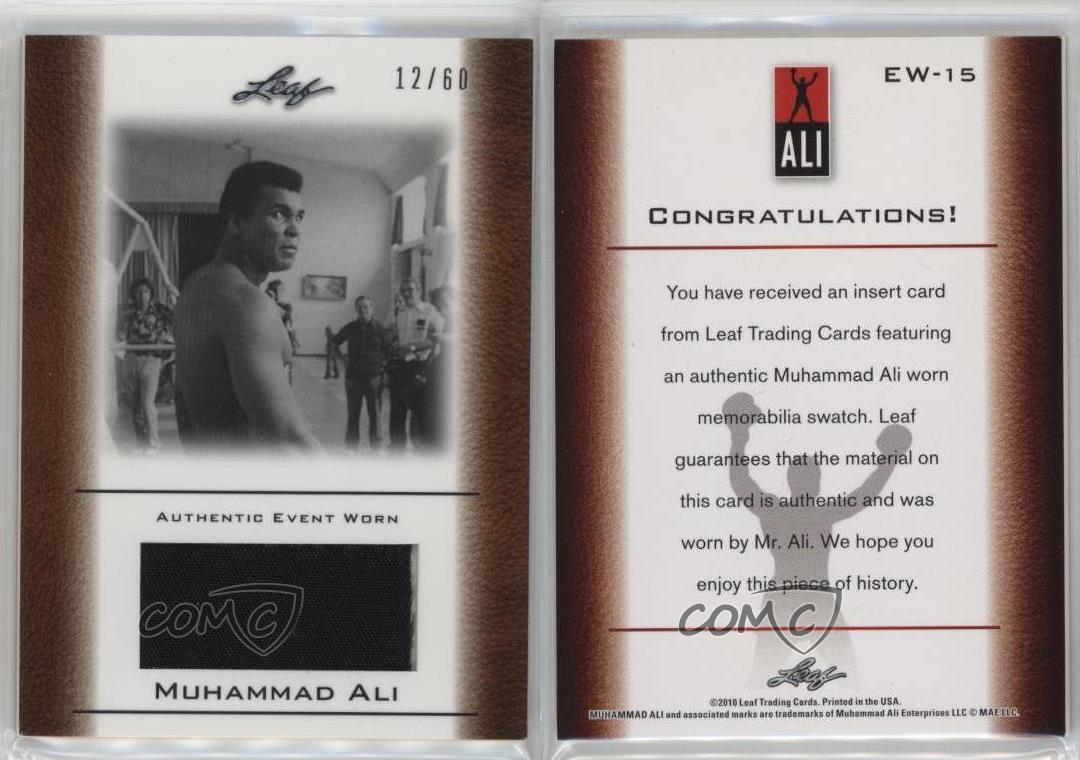 2011 Leaf The Greatest Event Worn Memorabilia Swatch /60 Muhammad Ali #EW-15 - Picture 3 of 3