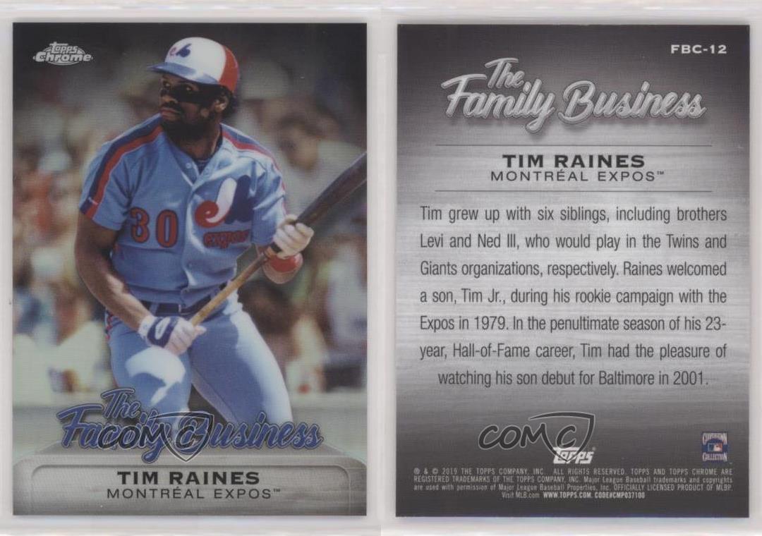 2019 Topps Chrome Update The Family Business #FBC-12 Tim Raines