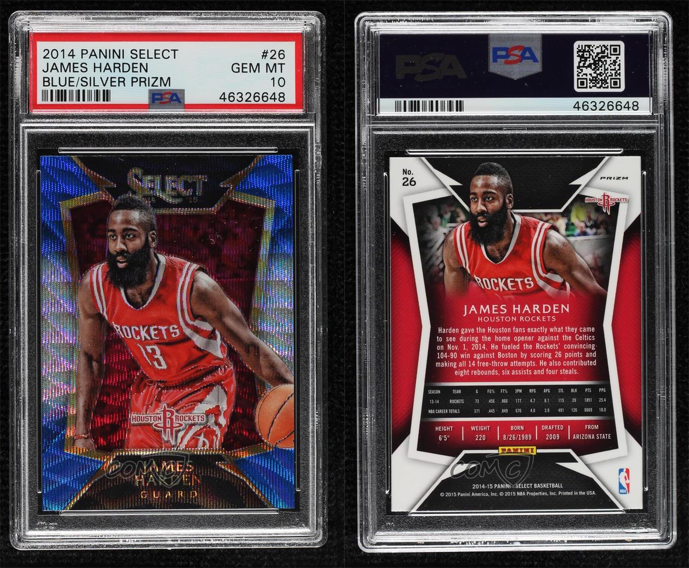 2022-23 Prizm Draft Picks Basketball Base #20 James Harden