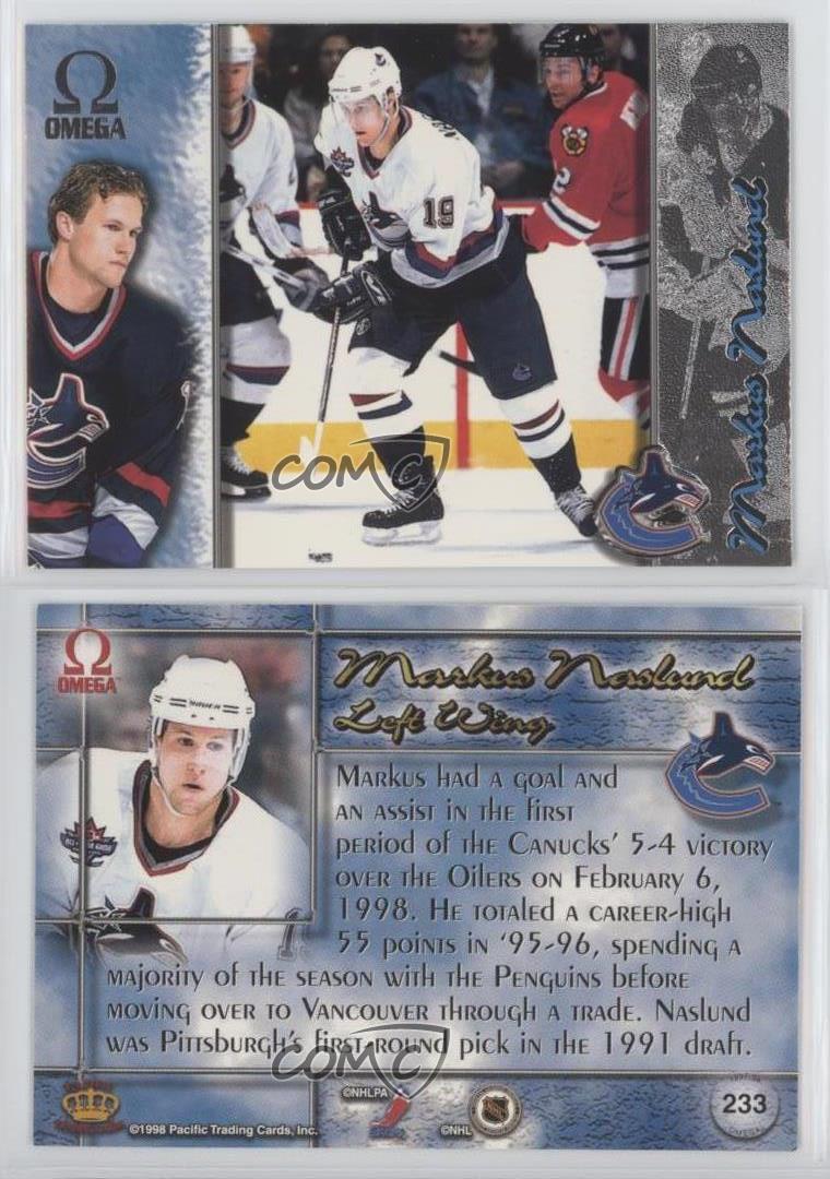 1997-98 Pacific Omega Markus Naslund #233 - Foto 4 di 4