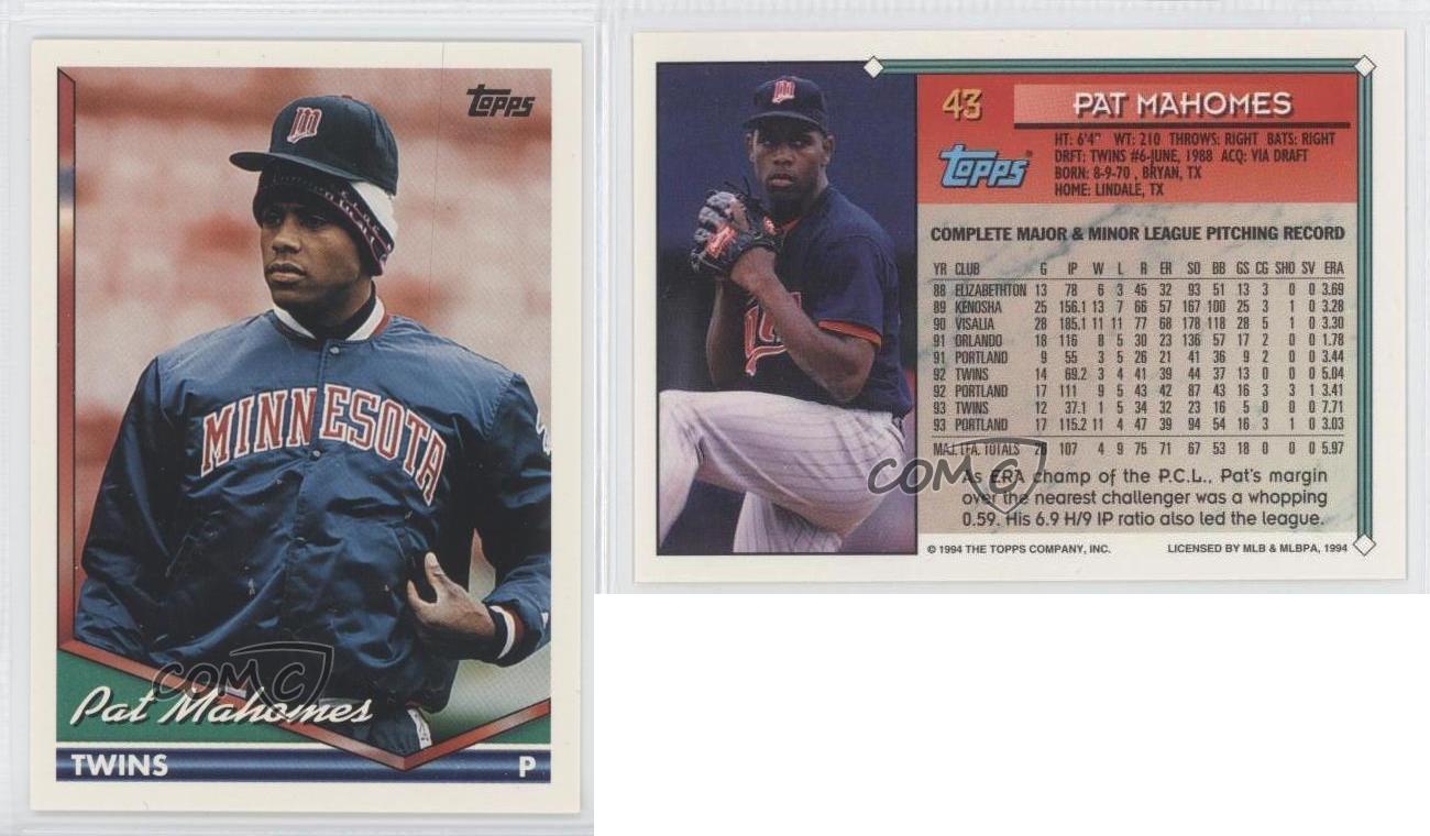 1994 Topps 43 Pat Mahomes Minnesota Twins Baseball Card eBay
