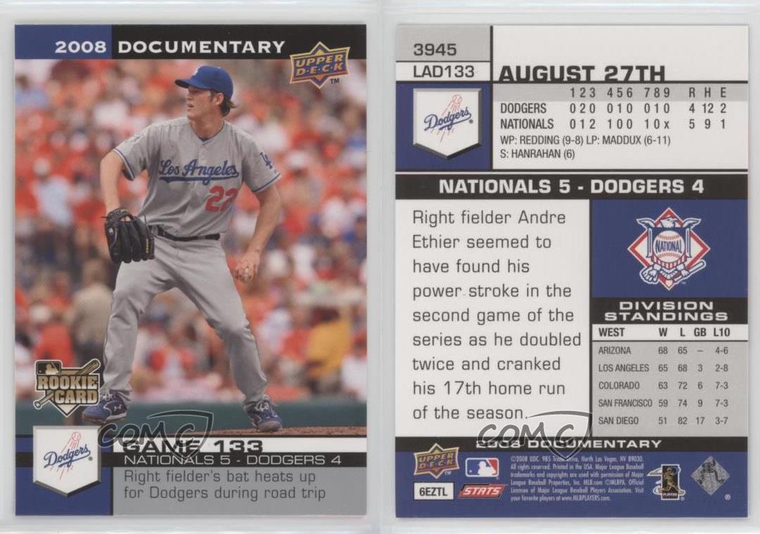 Dodgers #133  5 available 2008 Upper Deck Documentary #3945 Clayton Kershaw RC 