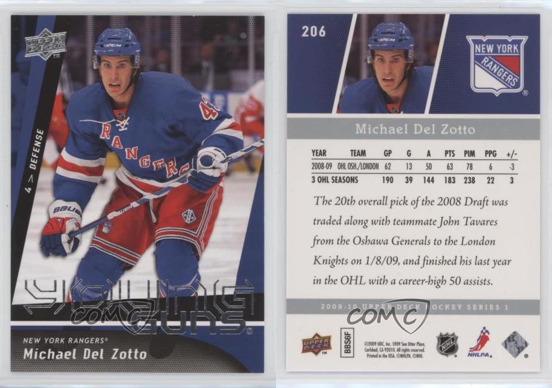 2009-10 Upper Deck Young Guns Michael Del Zotto #206 Rookie RC