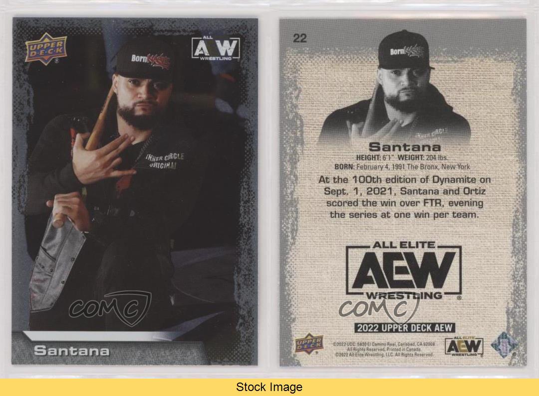 2022 Upper Deck AEW All Elite Wrestling Silver Foil Santana #22